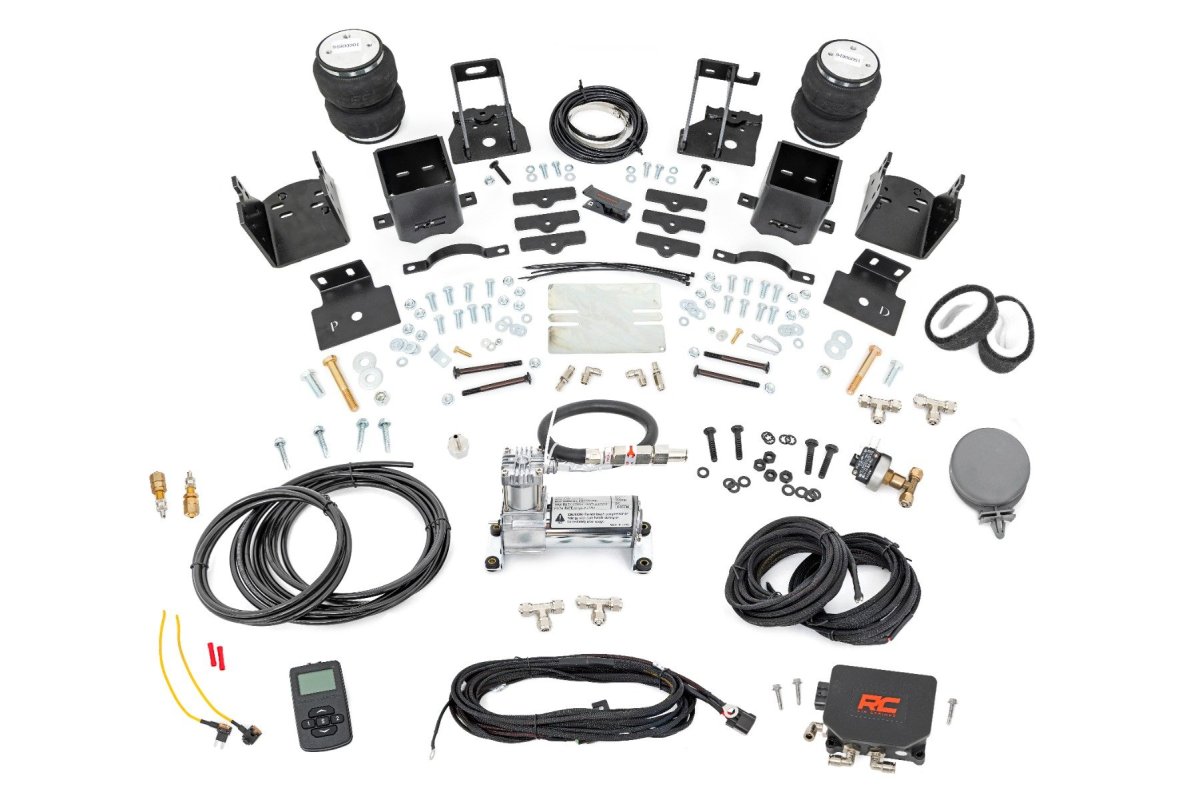 Ford F-250 Super Duty Air Spring Kit - Rear - Rough Country - w/compressor | Wireless Controller | 3-6